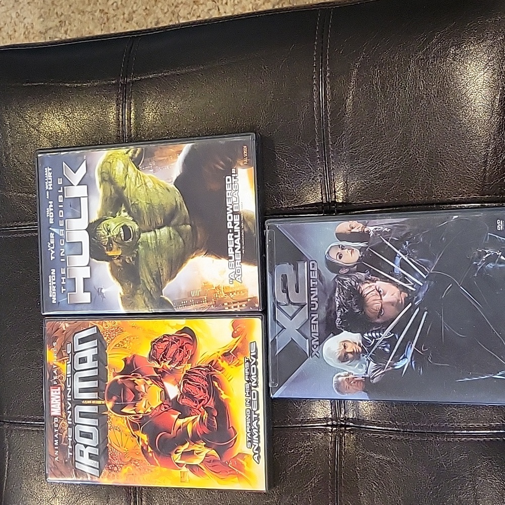3 DVD Bundle - Iron Man, The Incredible Hulk and X2 X-MEN United